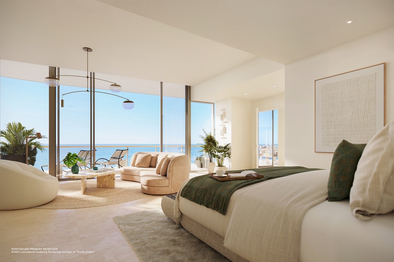 Waldorf Astoria Residences Pompano Beach — penthouse bedroom